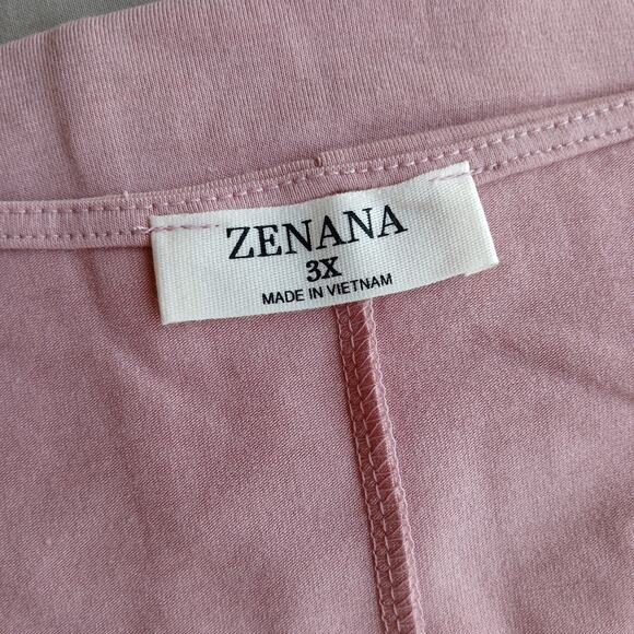 3X Cream Mauve Scoop Neck Round Hem Tank Top Zenana Plus size comfy cool - Picture 8 of 13